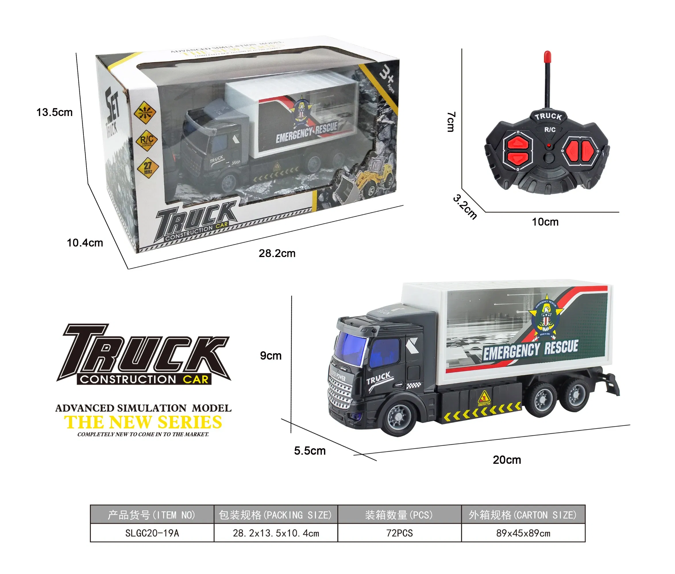 Four-Way Remote Control Elevated Platform Fire Truck