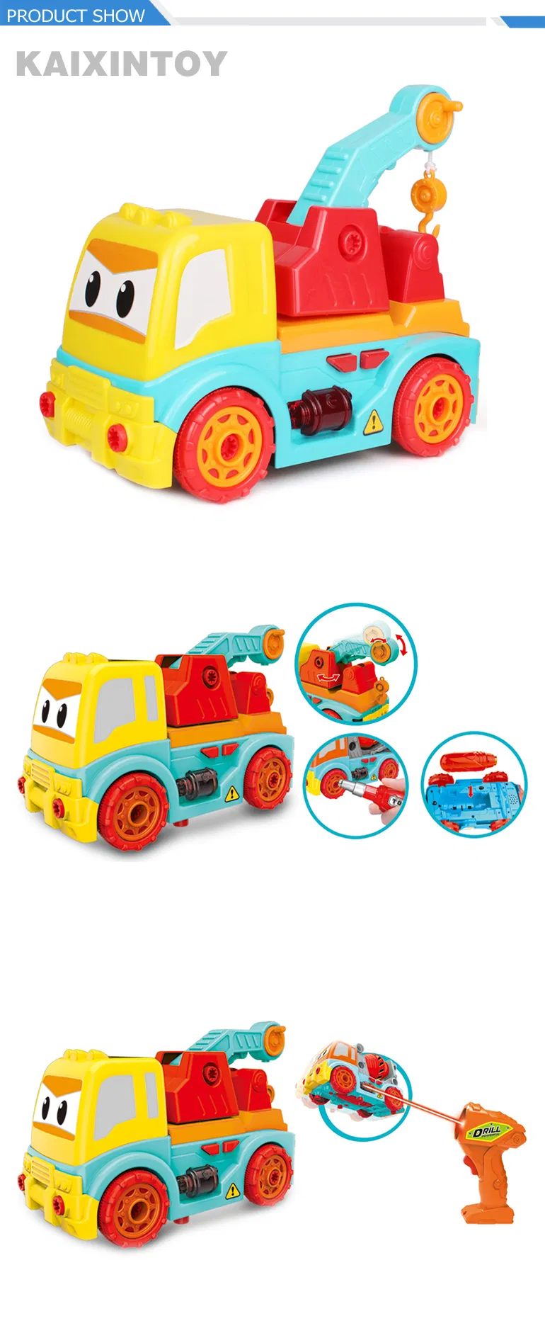 DIY Take Apart Toy Truck Boys Stem Toy Plastic RC Kid Toy Truck