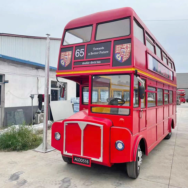 High Quality Carro Electric Fast Double Deck Food Truck for USA