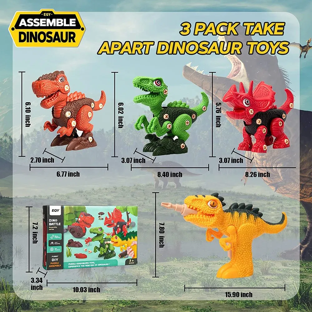 Best Children Juguetes Boy Gift Dinosaur Toys Take Apart Dinosaur Toys with Electric Drill for Kids Plastic Stem Construction Assemble Building Kids Toy