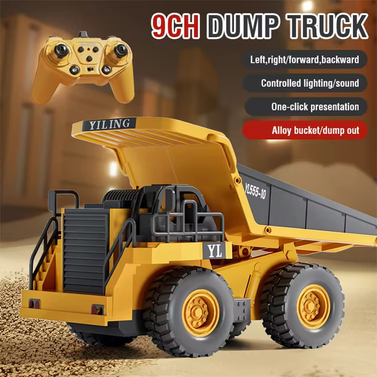 Xinbo Diecast Demonstration Unloading Bucket Car Toy Multi Function Metal Vehicle RC Alloy Dump Truck with Light Music