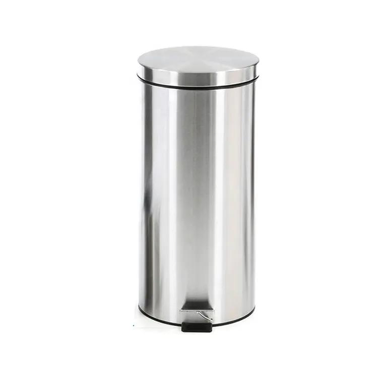 3L/5L/7L Stainless Steel Home Kitchen Lid Step Pedal Waste Trash Bin Garbage