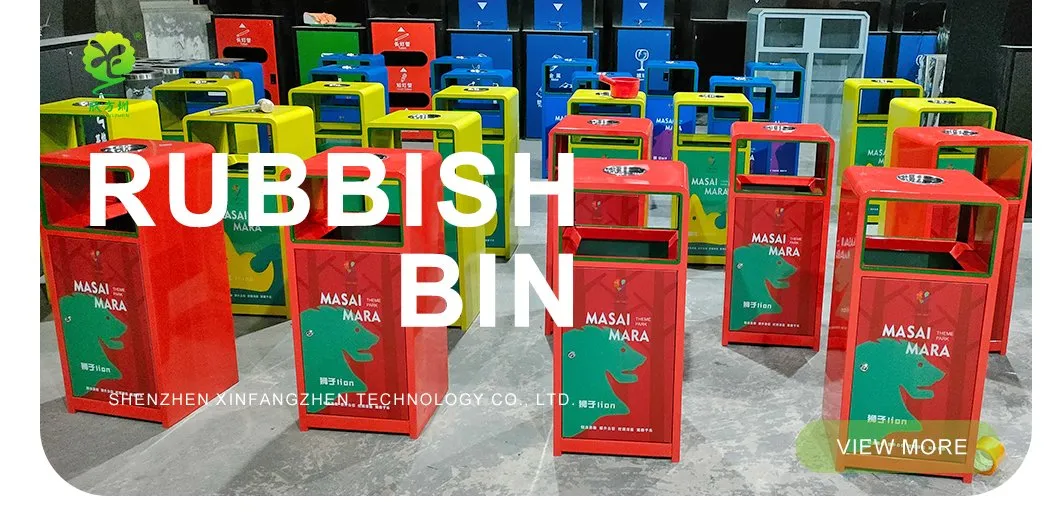 Outdoor Large-Capacity Sealed Solar Metal Classified Garbage Bin