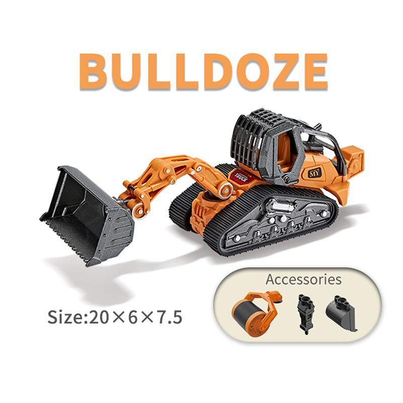 1: 32 Pull Back Diecast Car Toy Die Cast Engineering Model Trucks Kids Disassembly Metal Truck Toys with Light and Music Diecast Cars