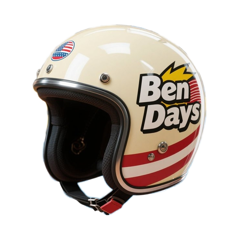 Polycarbonate Quick-Release Strap Motocross Motorcycle Cycling Protective Fireproof Safety Antiriot Vintage Style Helmet