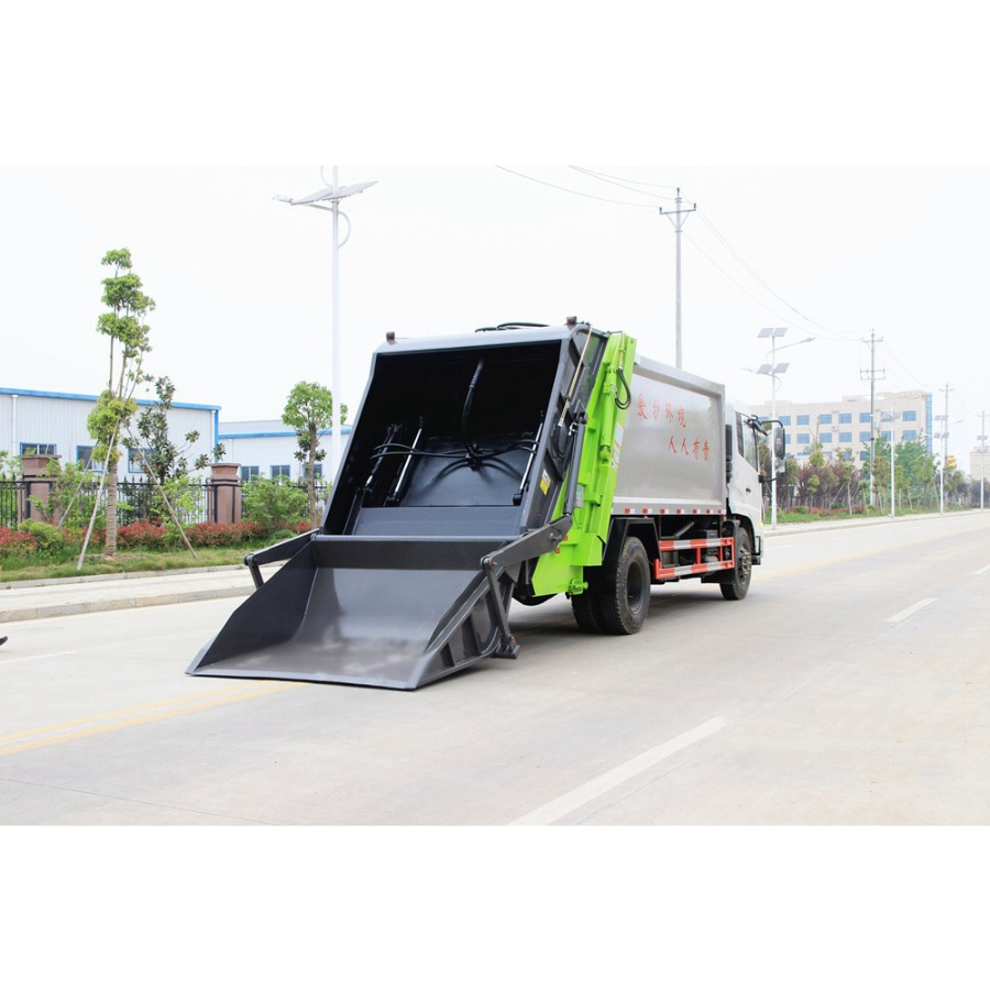 Dongfeng 4X2 Multi-Functional Compression Garbage Truck with Push Shovel and Rear Compressor