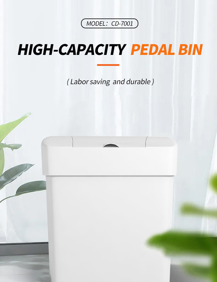 Pedal Waste Bin Household Office Kitchen Bathroom Recycling Convenient Dustbin Garbage