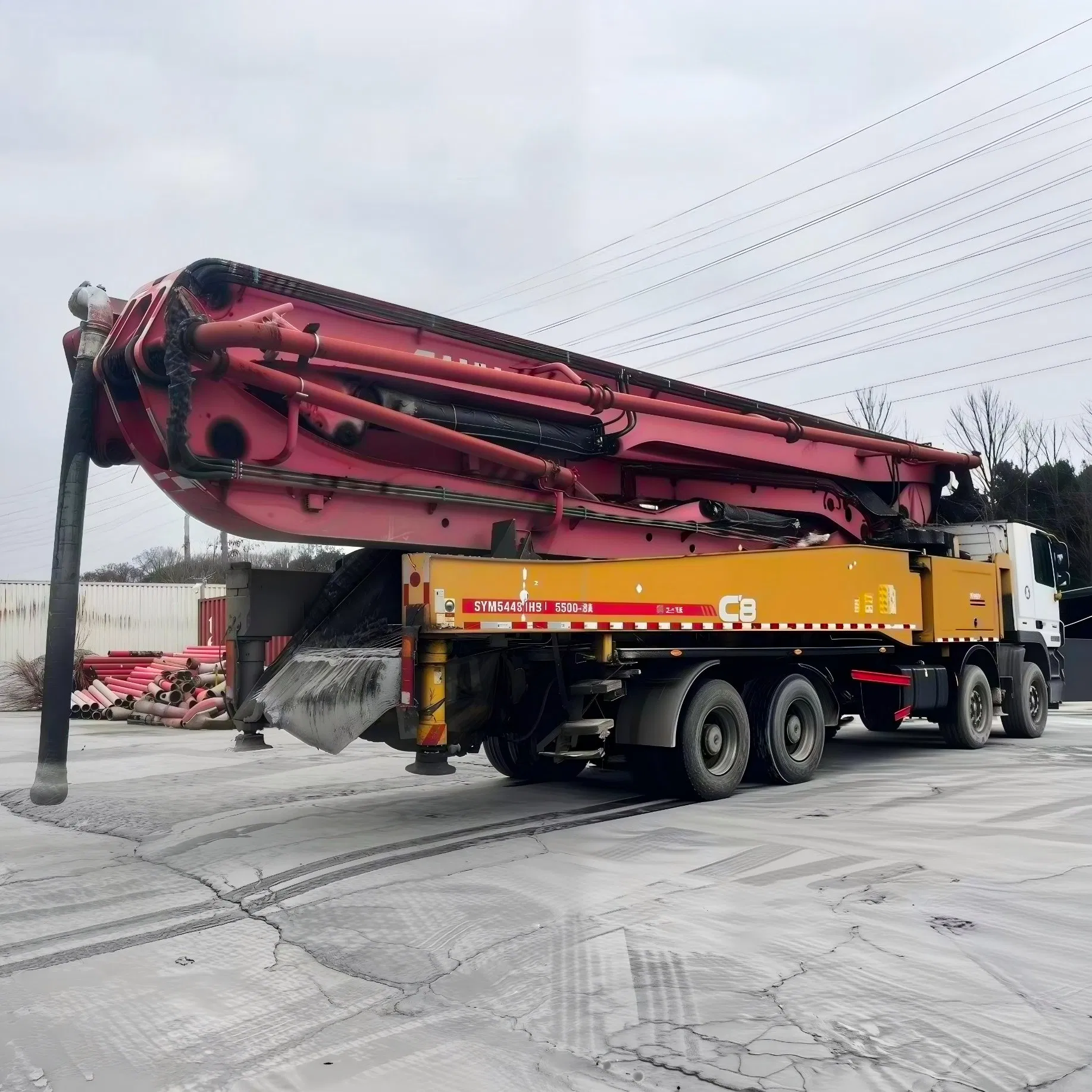 High Quality Original China Brand SA Ny 56m 60m 62m Customizable Used Concrete Pump Trucks for Sale