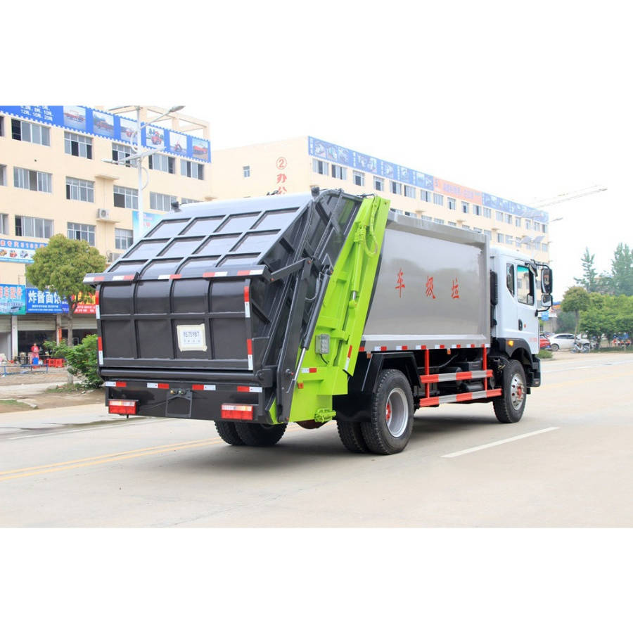 Dongfeng 4X2 Multi-Functional Compression Garbage Truck with Push Shovel and Rear Compressor