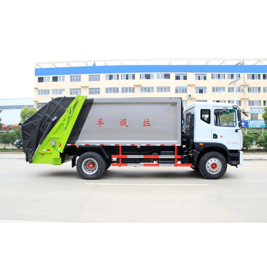 Dongfeng 4X2 Multi-Functional Compression Garbage Truck with Push Shovel and Rear Compressor