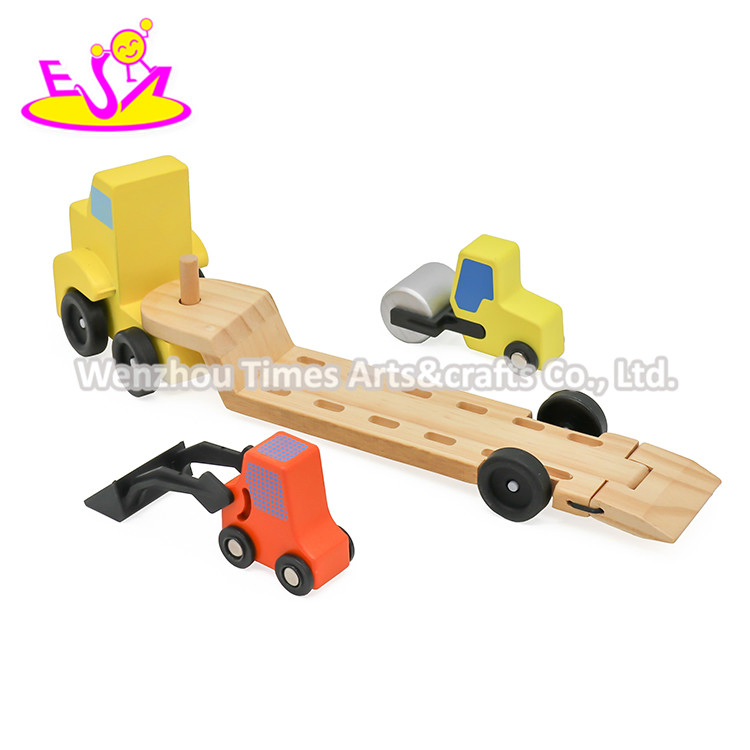 Best Design Mini Wooden Toy Car Transporter Truck for Kids W04A457