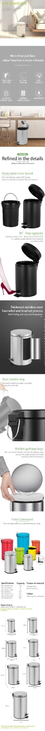 Stainless Steel Trash Bin Overview