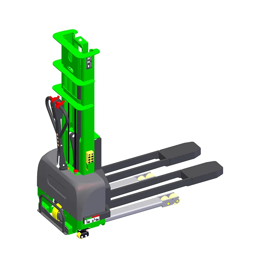Self Lift Stacker Rated Capacity 1.5ton Reach Height 1.5m Full Electric Stacker Truck for Sale with Scissor Push-out