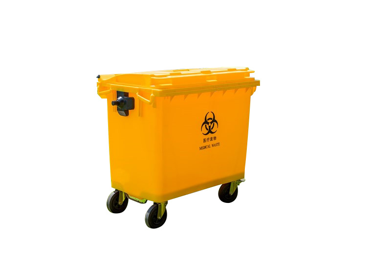 Hospital Plastic Garbage with Wheels and Pedal