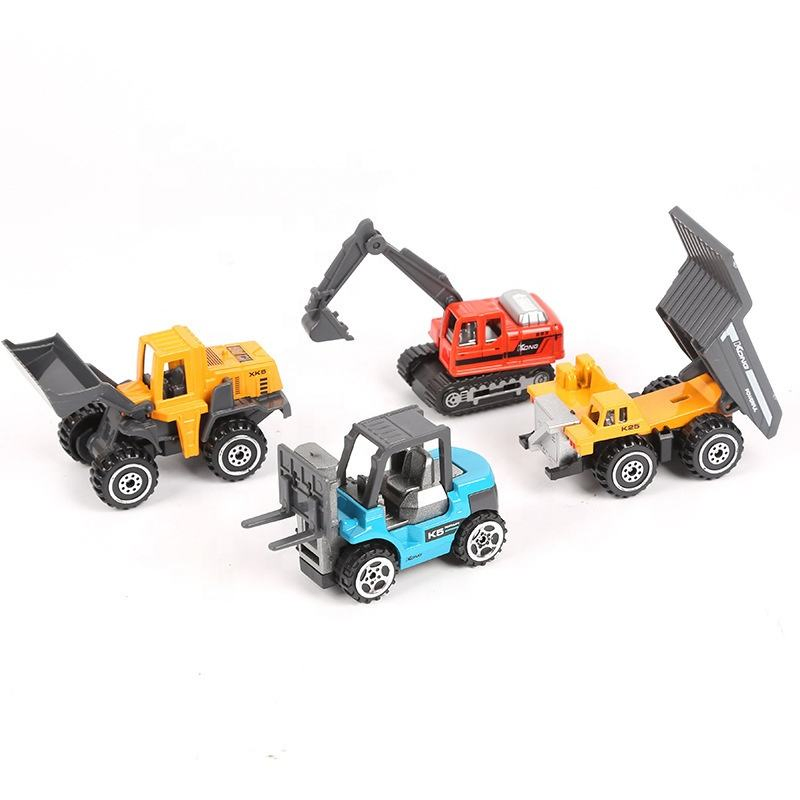 Samtoy Kids Friction Excavator Construction Toys Alloy Metal Diecast Model Car Toys Truck for Boys Die-Cast Car