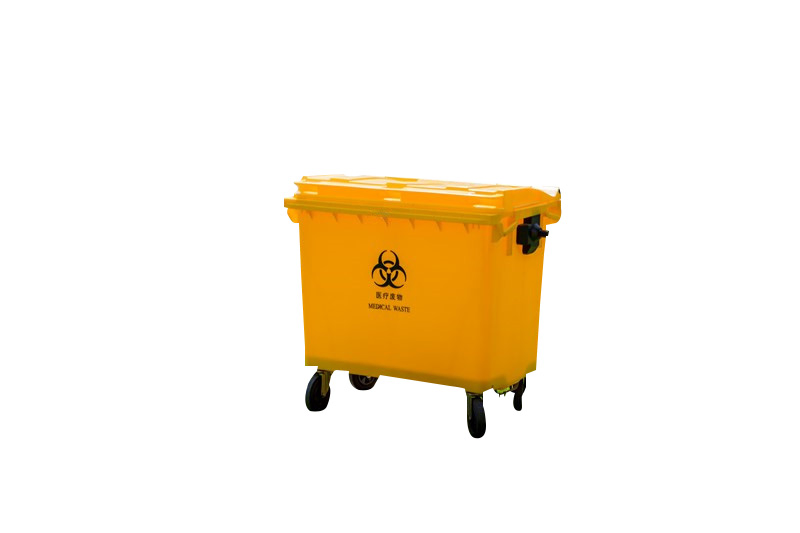 Hospital Plastic Garbage with Wheels and Pedal