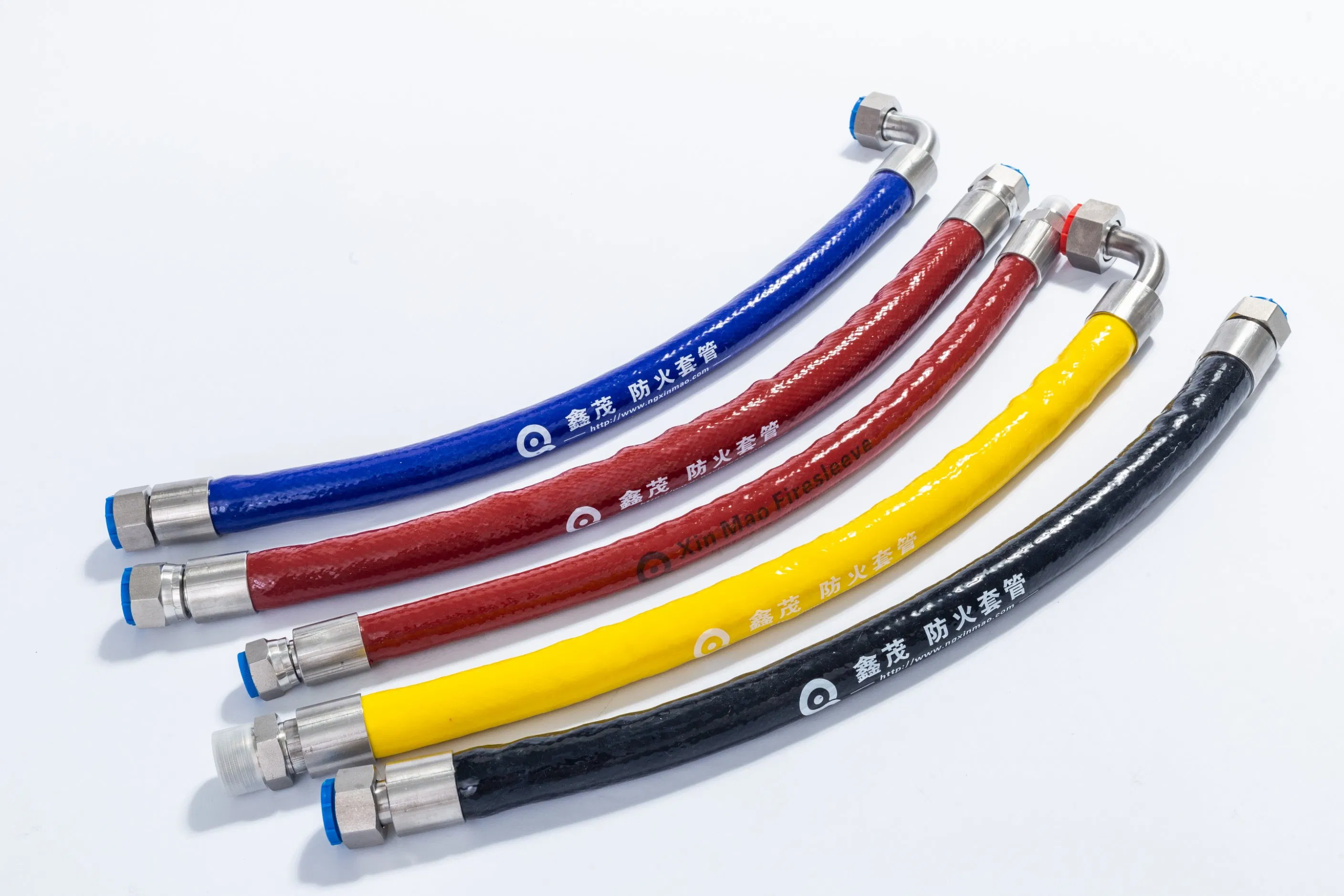 Oil Hose Protector Guard Coated Glass Fiber Cover Flame Resistant Heat Insulating Fiberglass Woven Firejacket Thermal Shield Fire Sleeve