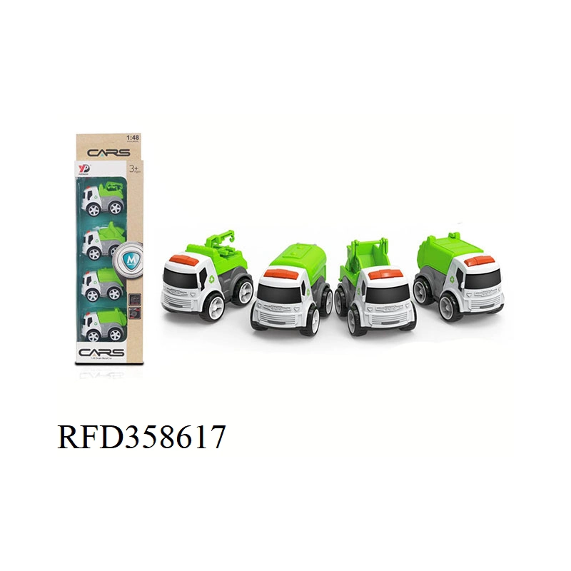 1: 48 Scale Die-Cast Car Metal Mini Truck Alloy Fire Truck Educational Toy for Kids