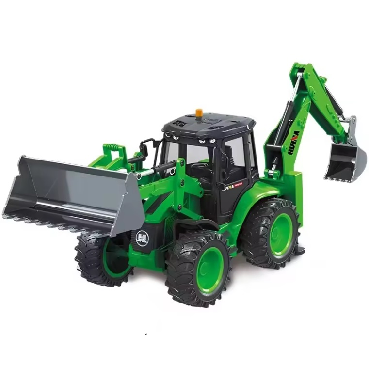 2024 Construction RC Excavator 1/14 Scale 2.4GHz 9CH Radio Control Excavator Backhoe Loader Truck Vehicle for Kids