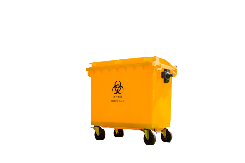 Hospital Plastic Garbage with Wheels and Pedal