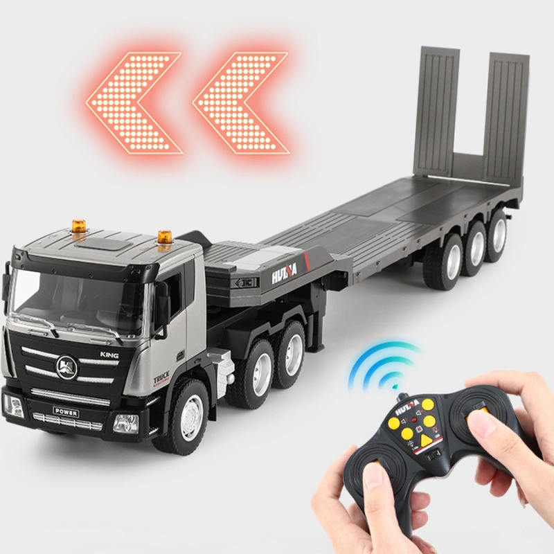 Hot Selling 2.4G 1/18 RC Car Truck Brushless Remote Control Trailer RC Flatbed Truck Metal Diecast Model Boys Toy Kids Car for Kids