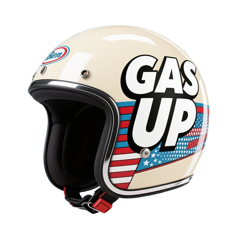 Polycarbonate Quick-Release Strap Motocross Motorcycle Cycling Protective Fireproof Safety Antiriot Vintage Style Helmet