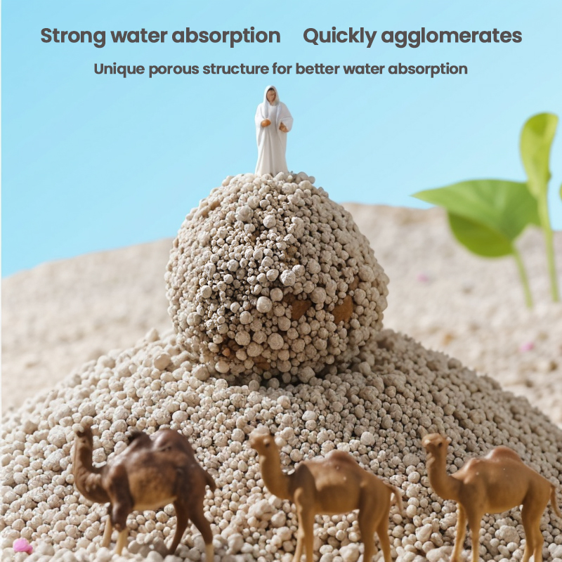 Keep Your Cat's Paws Dry Ultra-Absorbent Moisture-Controlling Bentonite Sand Long-Lasting Economical Clay Pellets Factory From China
