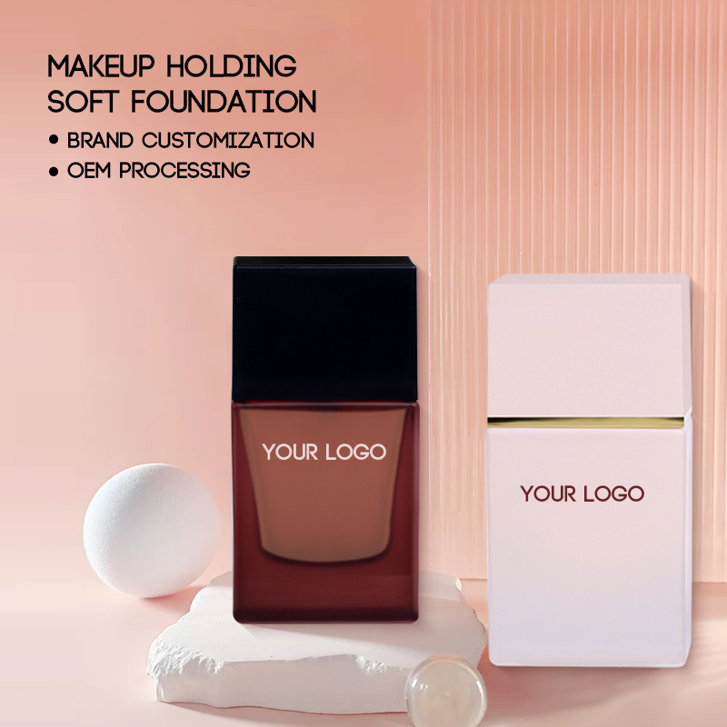 Source Factory Glow Vegan Poreless Liquid Foundation Concealer Long Lasting Light Beige Focus Dewy Makeup 13 Colors OEM/ODM