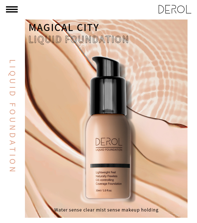 Liquid Foundation shades layout