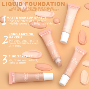 No Logo Vegan Foundation 32 Shades Waterproof Full Coverage Lightweight Liquid Foundation Free Sample