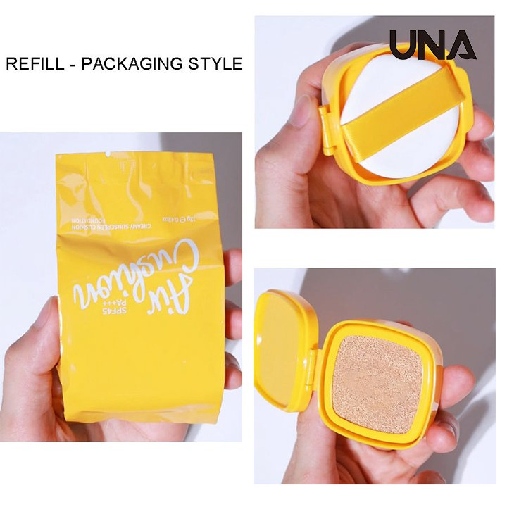 Foundation SPF 45+ Sunscreen Makeup Foundation Concealer Face Makeup Foundation Bb Cc Cream Air Cushion with Refill for Halal