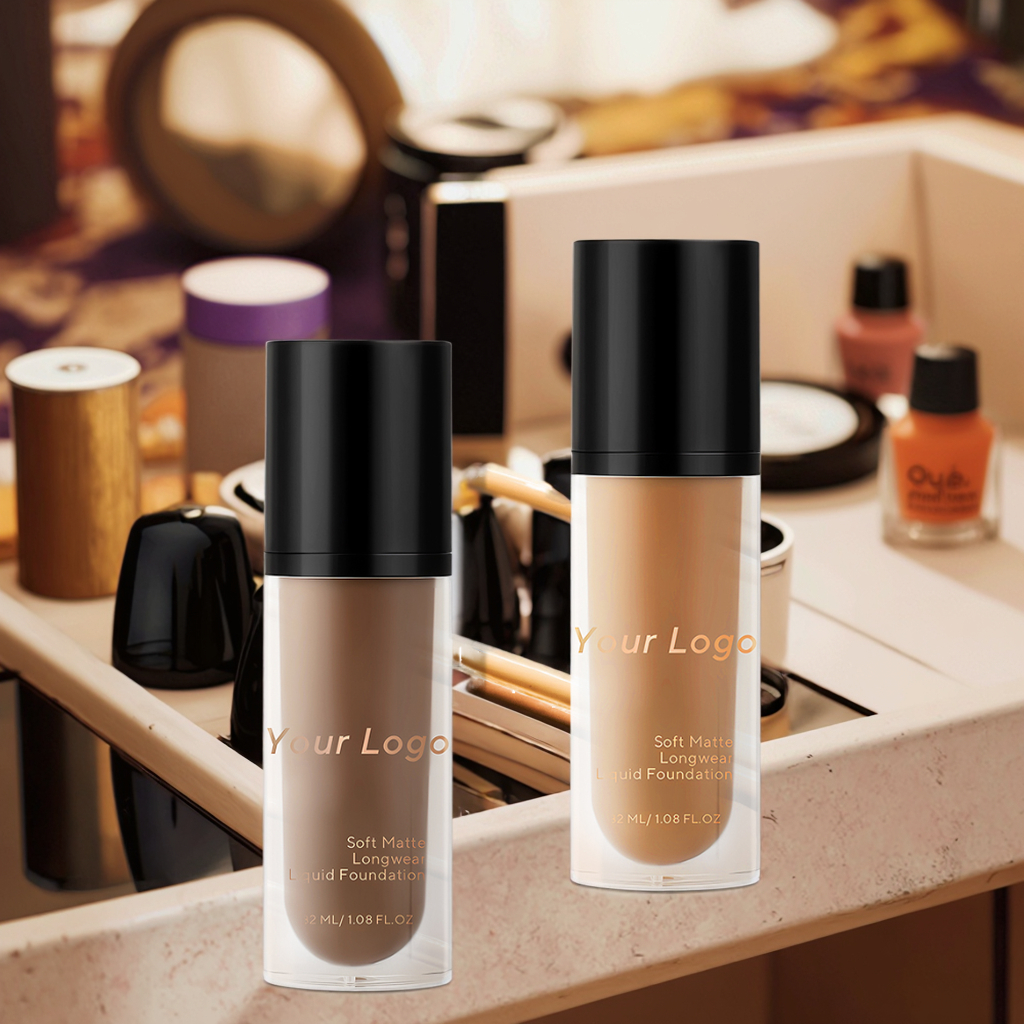 Oem Vegan Private Label Liquid Foundation (New) for Dark Skin Tones Black Women High Quality Waterproof Full Coverage 35ml
