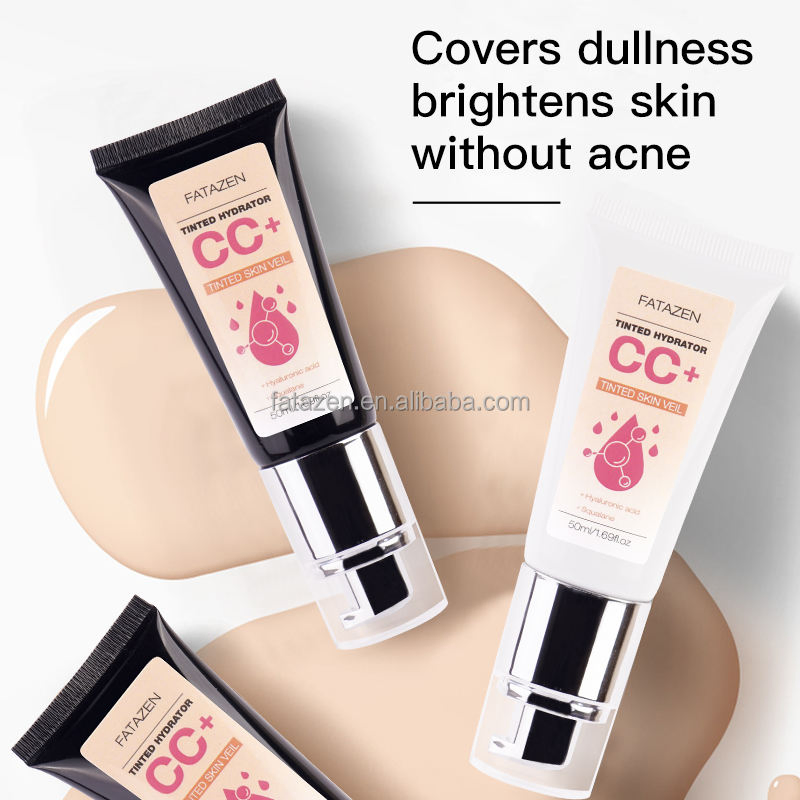OEM Beauty Products Liquid Cc Cream Whitening Moisturizing Cosmetics Foundation Concealer Color Control Tinted Hydrater Cc Cream
