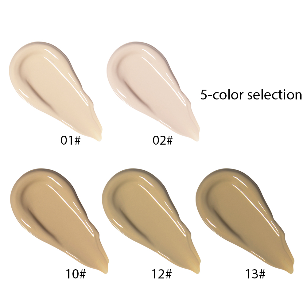 GIGI ROSE GF06 Lightening Chemical Waterproof Oil Control Concealer Foundation Liquid BB Cream Sunscreen All Skin Types 5 Colors