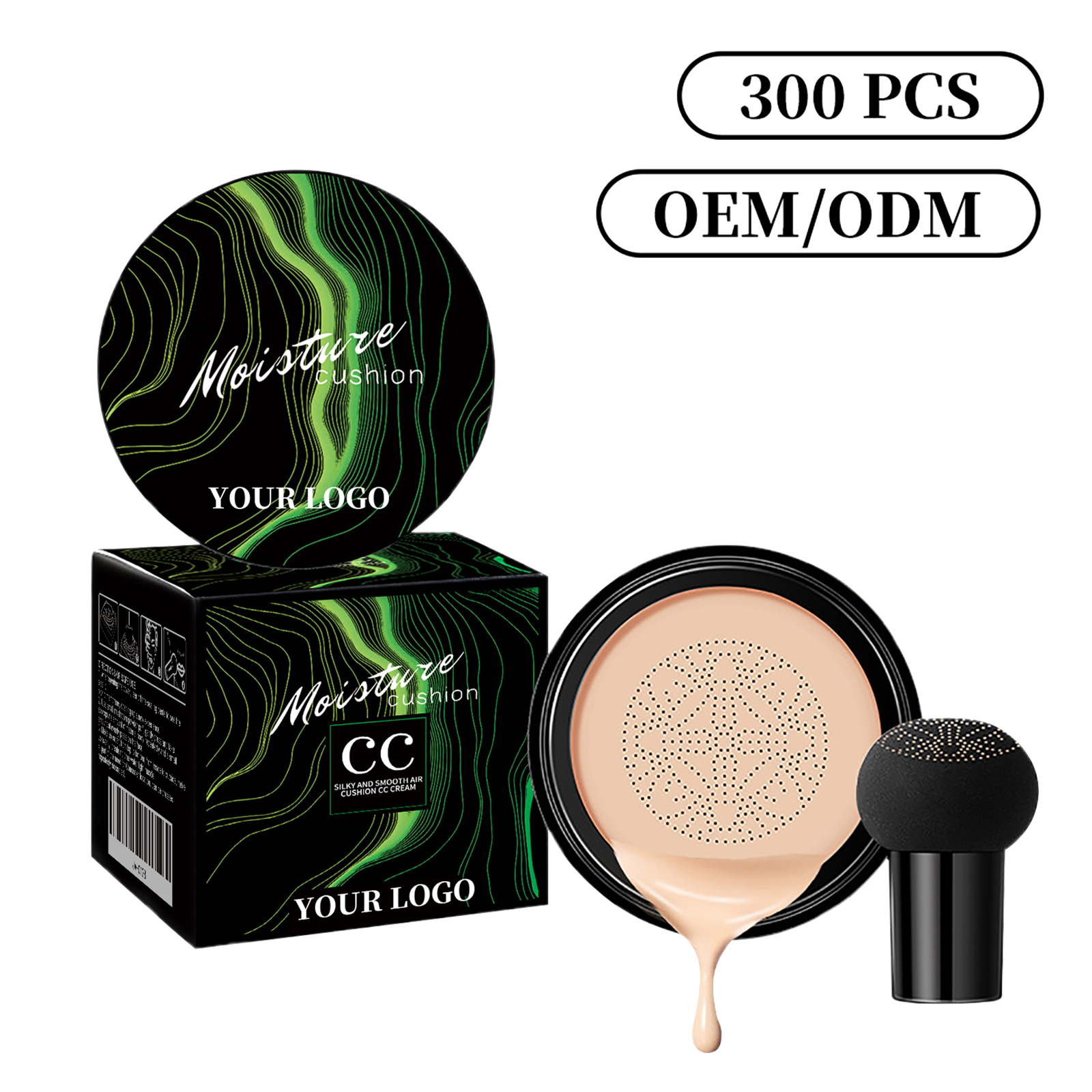 Hot Selling Customized Mushroom Head Moisture Cushion CC Cream Long Lasting Full Coverage Concealer Moisturizing Foundation