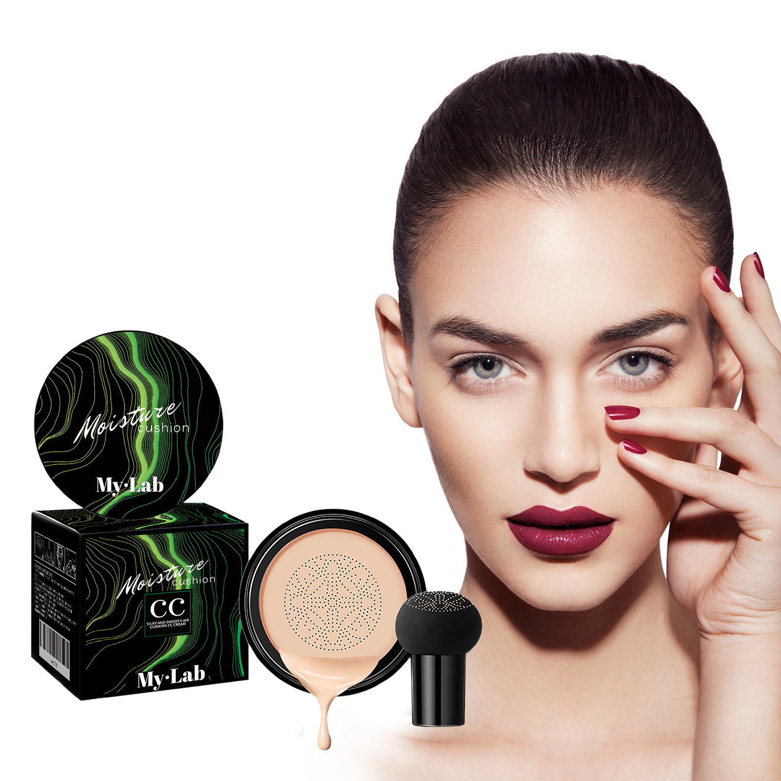 Hot Selling Customized Mushroom Head Moisture Cushion CC Cream Long Lasting Full Coverage Concealer Moisturizing Foundation