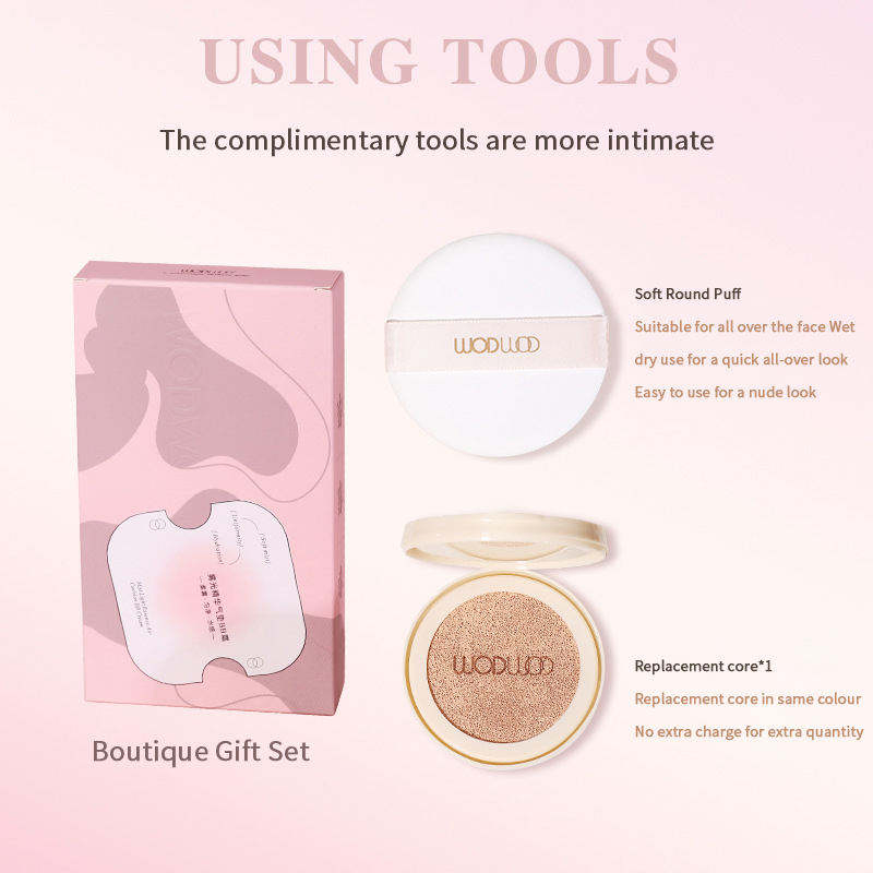 Custom Long Lasting Lightweight Breathable Hydrating Natural Coverage Air Cushion Foundation