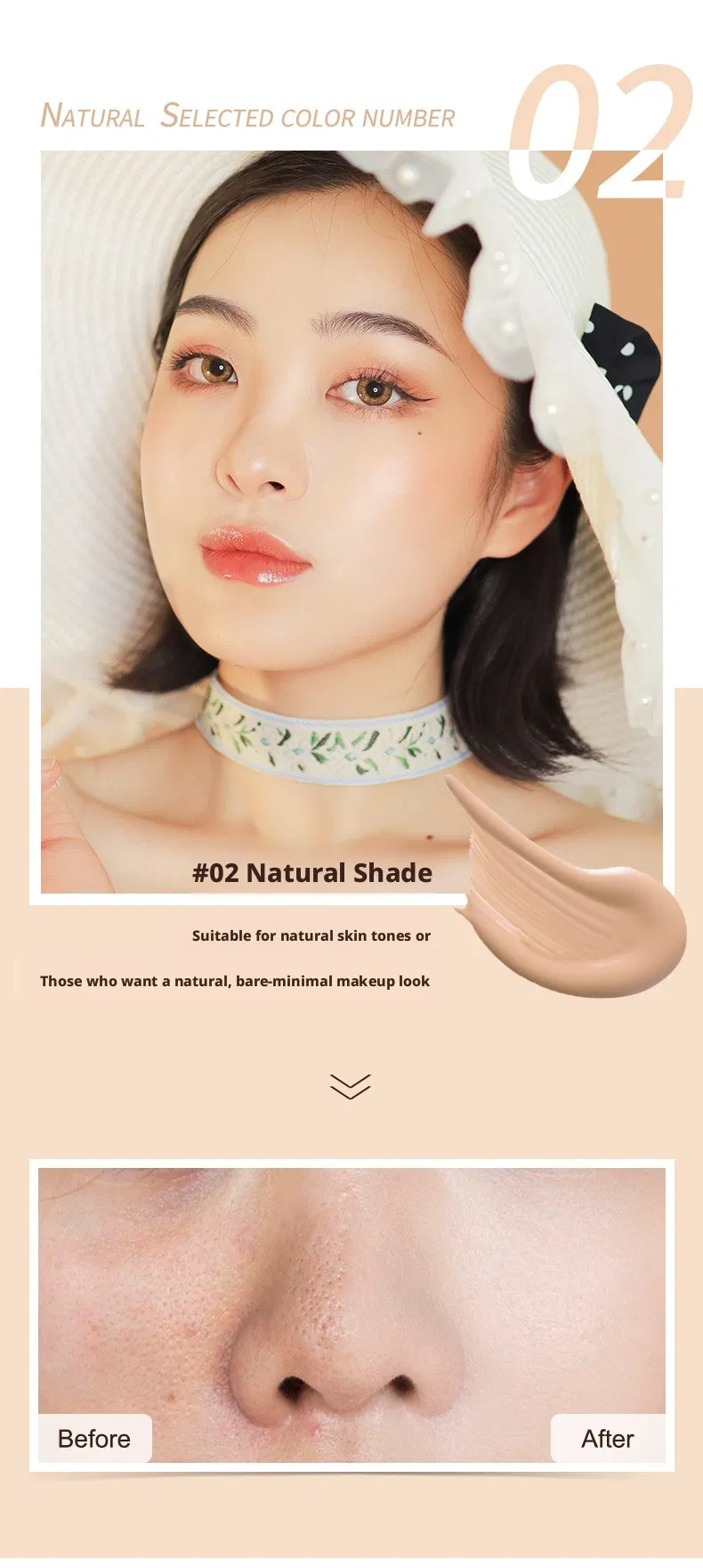 Radiant Custom Blend Long Lasting Sheer Lightweight Foundation Application