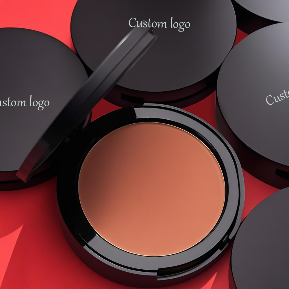 Custom Vegan Compact Powder 12 Color Makeup Foundation Fond De Teint Long Lasting Full Coverage Matte Press Powder for All Skin