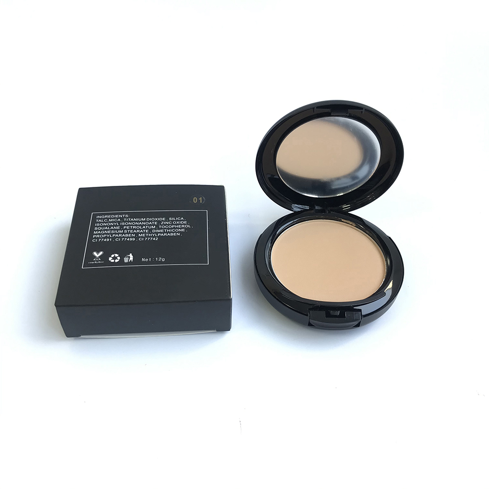 Oil Control Waterproof Matte Conceal Pores Foundation Plastic Full Coverage Compact Powder Private Label