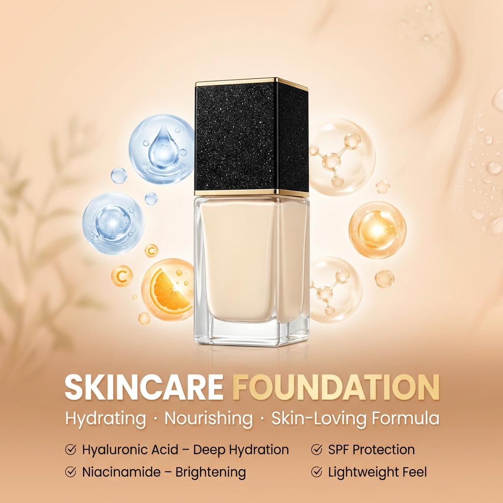 Long Lasting Full Coverage Matte Face Makeup Private Label Cosmetics High-End Waterproof Liquid Foundation