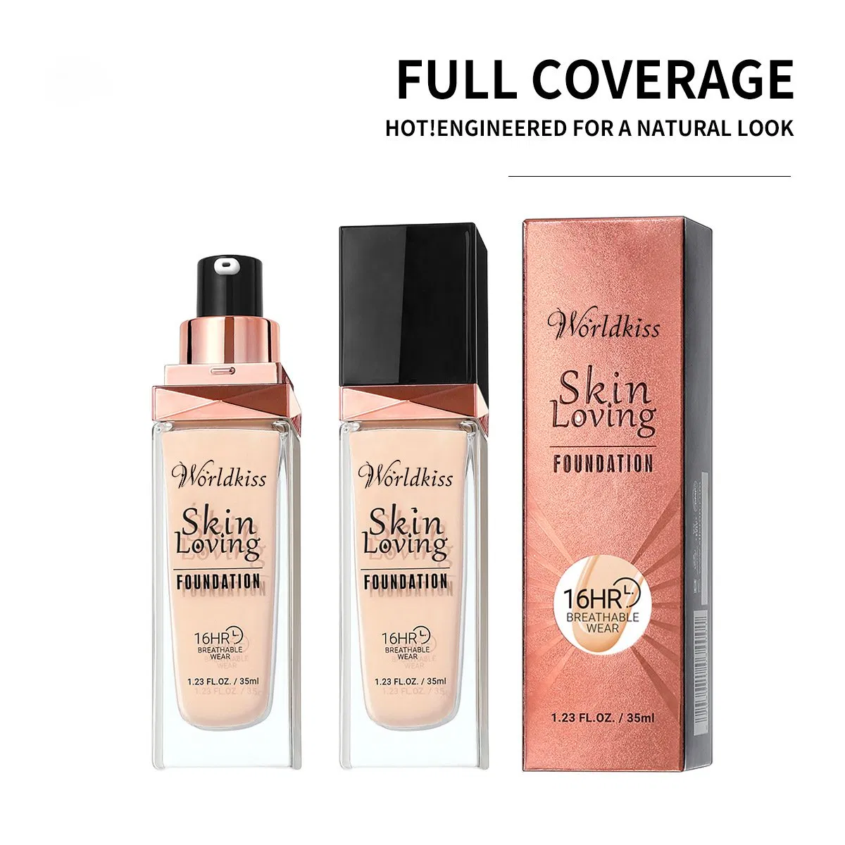 Long-Lasting, Non-Greasy, Long-Lasting Concealing Foundation for Oily Skin, Sheer, Natural, and Moisturizing