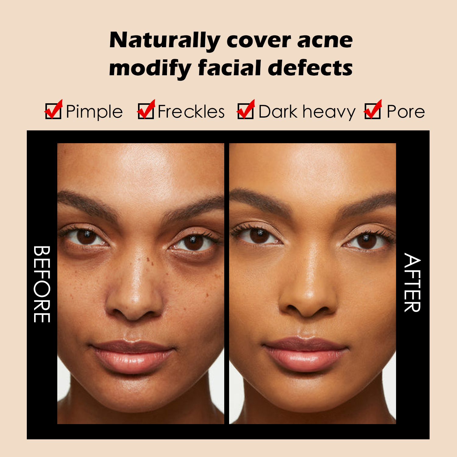 No Logo Foundation with Display Stand Private Label Full Coverage Custom Logo Makeup Foundaion