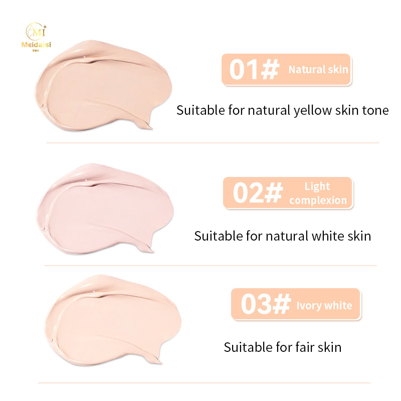 Wholesale Waterproof Full Coverage Natural Long Lasting Compact Cushion Foundation Powder Private Label Matte Light Dark All
