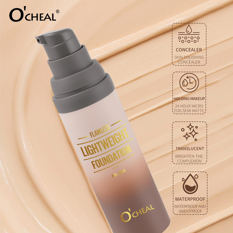 High Quality Full Coverage Concealer Cream Waterproof Matte Foundation 40ml with Makeup Eggs