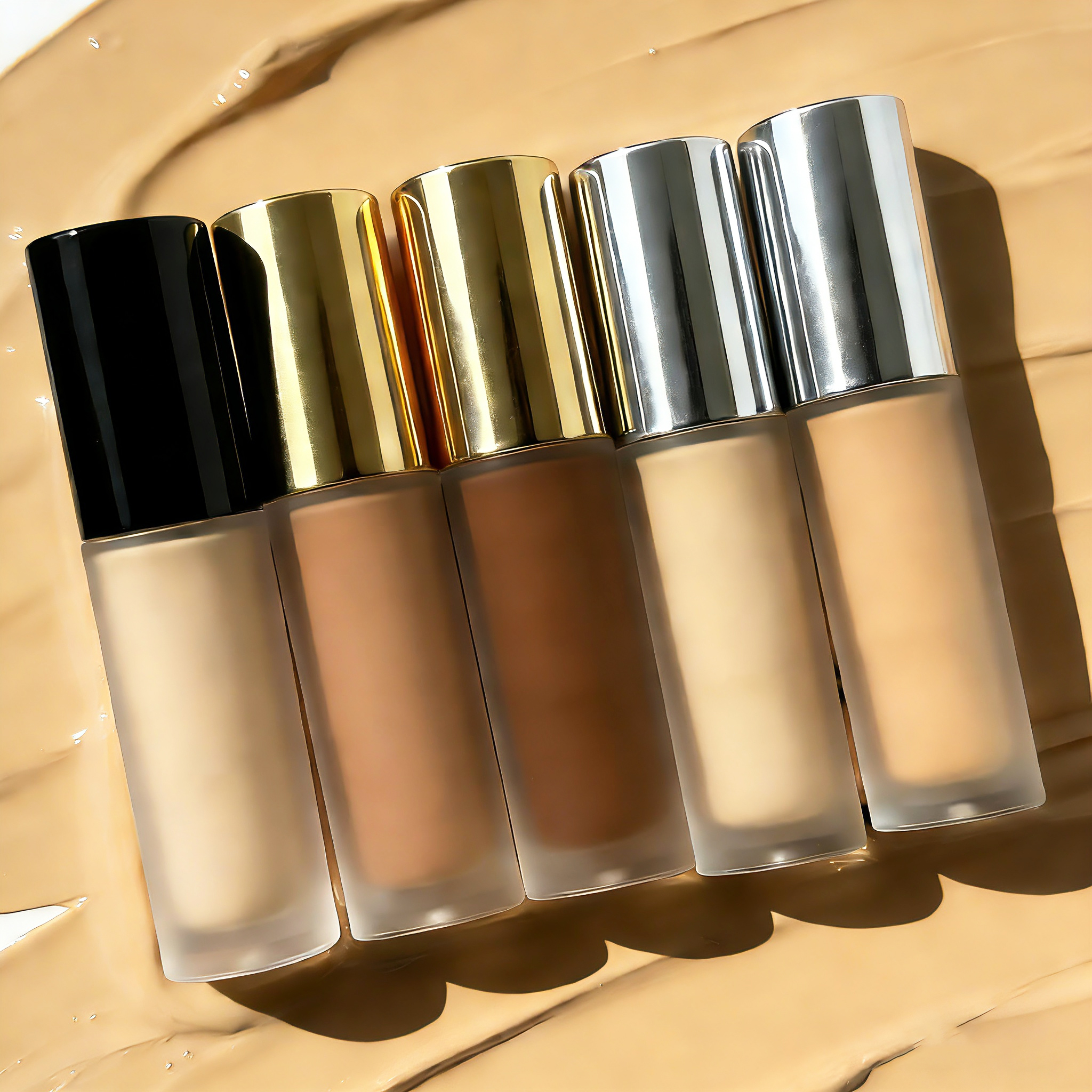OEM Manufacturers Light Weight Full Coverage Foundation Private Label Natural Makeup Foundation Waterproof Liquid Foundation