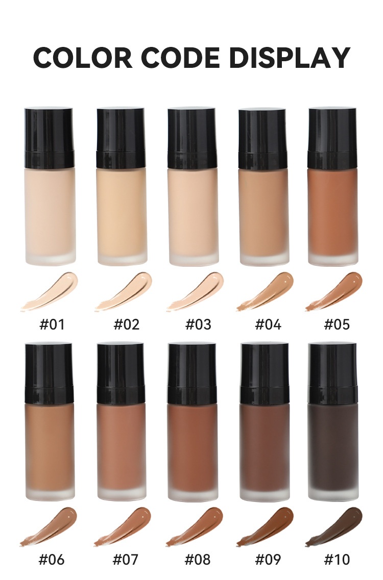 Matte Foundation Cream for Dark Liquid Form