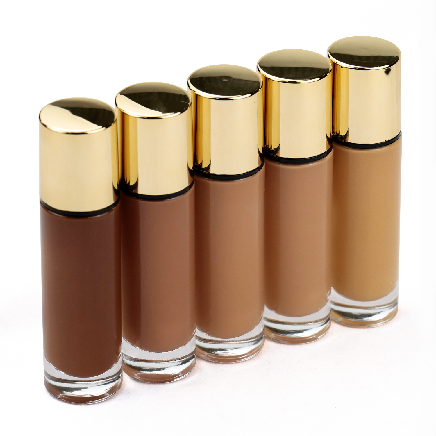 Custom Logo Vegan Waterproof Long Lasting Foundation Full Coverage Private Label Liquid Dewy Foundation for Dark Women