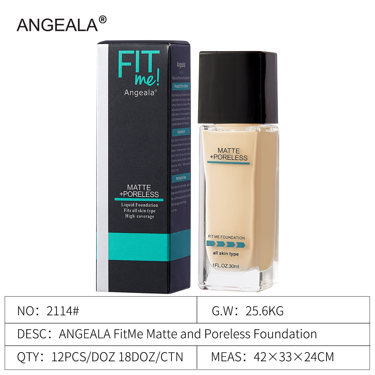 Custom Your logo Matte 30ml Non-Porous Liquid Foundation Porcelain Fair er Acne Isolation er Foundation