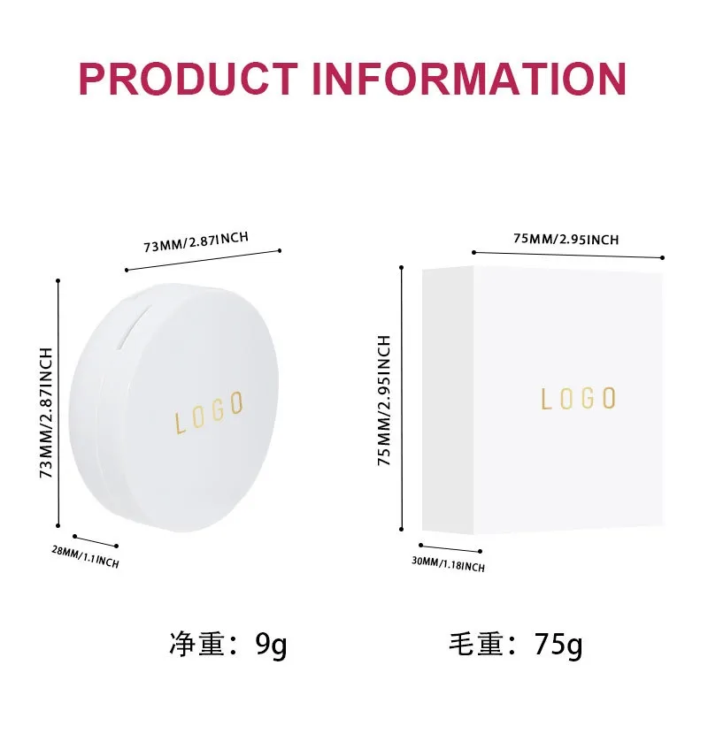 Wholesale Private Label Full Coverage Moisturizing Cushion Foundation Bb Cream Cushion